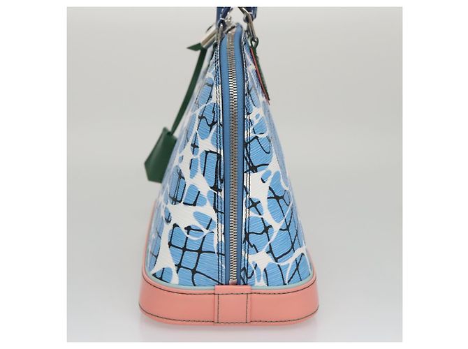 LOUIS VUITTON Borsa a Mano Epi Alma PM 2way Blu M41571 LV Auth 98199SAV - vista 3