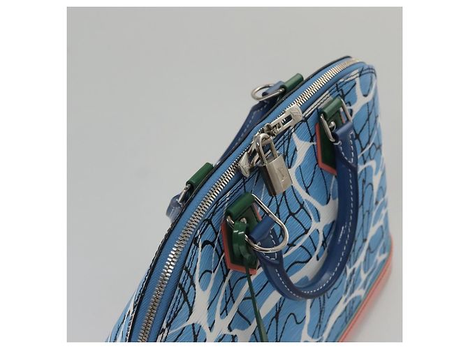 LOUIS VUITTON Borsa a Mano Epi Alma PM 2way Blu M41571 LV Auth 98199SAV - vista 6