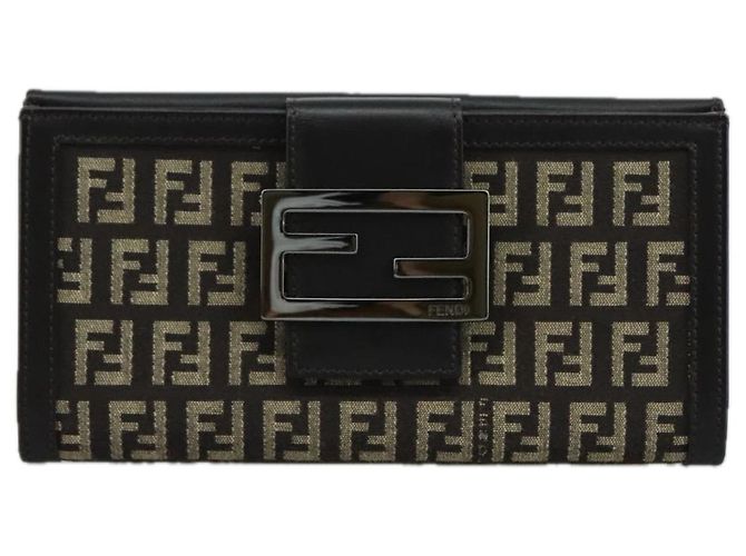 FENDI Zucchino Canvas Geldbörse Braun Auth am7414V - Ansicht 13