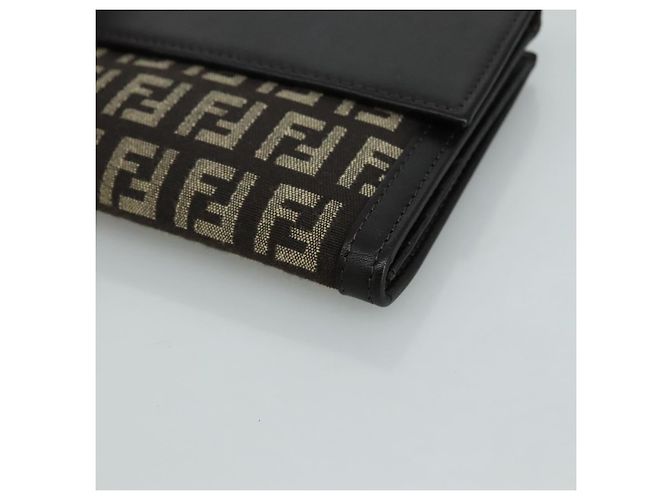FENDI Zucchino Canvas Geldbörse Braun Auth am7414V - Ansicht 15