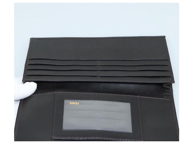 FENDI Zucchino Canvas Geldbörse Braun Auth am7414V - Ansicht 21