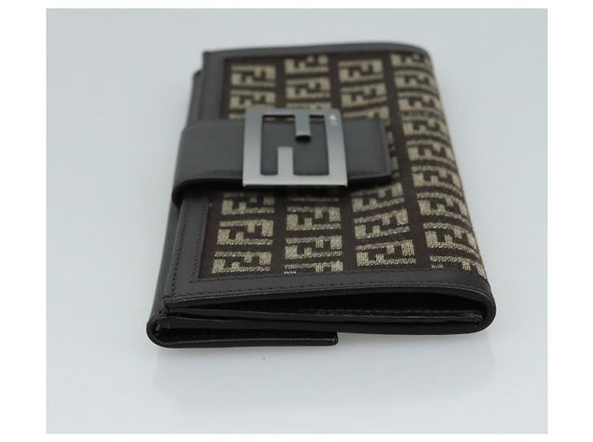FENDI Zucchino Canvas Geldbörse Braun Auth am7414V - Ansicht 4