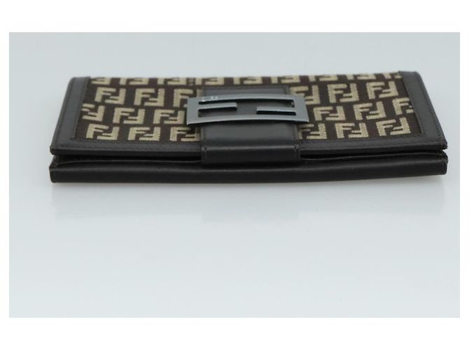 FENDI Zucchino Canvas Geldbörse Braun Auth am7414V - Ansicht 5