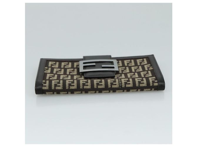 FENDI Zucchino Canvas Geldbörse Braun Auth am7414V - Ansicht 6