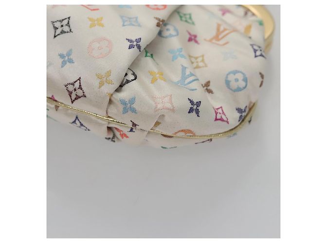 LOUIS VUITTON Pochette Omoniere Satin Multicolore Bianca M92060 LV Auth 104388SV Bianco - vista 15
