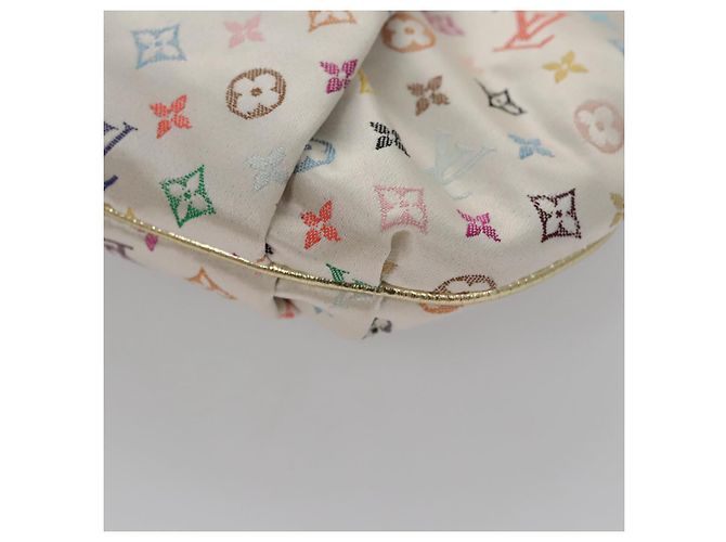 LOUIS VUITTON Pochette Omoniere Satin Multicolore Bianca M92060 LV Auth 104388SV Bianco - vista 17