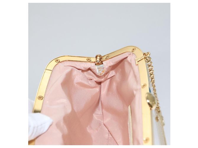 LOUIS VUITTON Pochette Omoniere Satin Multicolore Bianca M92060 LV Auth 104388SV Bianco - vista 23