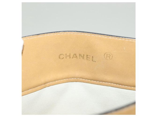 Borsa a Spalla CHANEL in Pelle di Agnello Beige Oro CC Auth bs26856 D'oro - vista 15