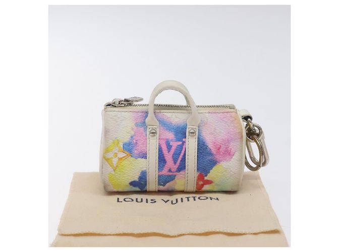 LOUIS VUITTON Monogramma Acquerello Portachiavi Mini Keepall MP2975 LV Auth 128815M - vista 20
