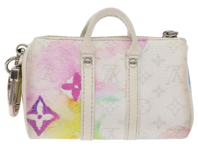 LOUIS VUITTON Monogramma Acquerello Portachiavi Mini Keepall MP2975 LV Auth 128815M - vista 3
