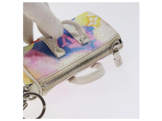 LOUIS VUITTON Monogramma Acquerello Portachiavi Mini Keepall MP2975 LV Auth 128815M - vista 6