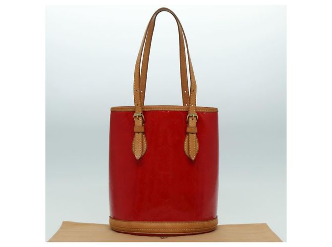 LOUIS VUITTON Borsa a Spalla Bucket PM Monogram Vernis SPO Rossa LV Auth bs18759V Rosso - vista 12