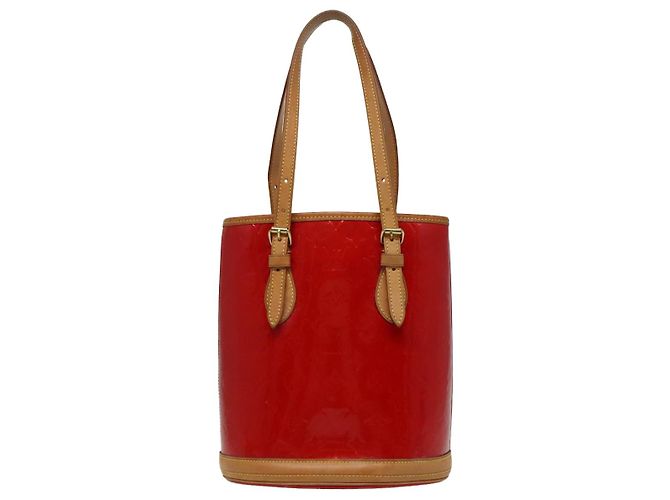 LOUIS VUITTON Borsa a Spalla Bucket PM Monogram Vernis SPO Rossa LV Auth bs18759V Rosso - vista 2
