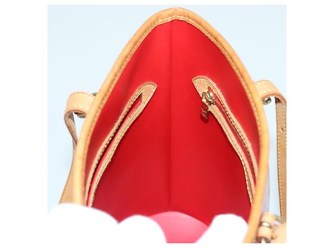 LOUIS VUITTON Borsa a Spalla Bucket PM Monogram Vernis SPO Rossa LV Auth bs18759V Rosso - vista 20