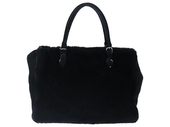 Borsa a Mano BALENCIAGA Camoscio 2 vie Nero Argento 305572 Auth ki5224V - vista 2
