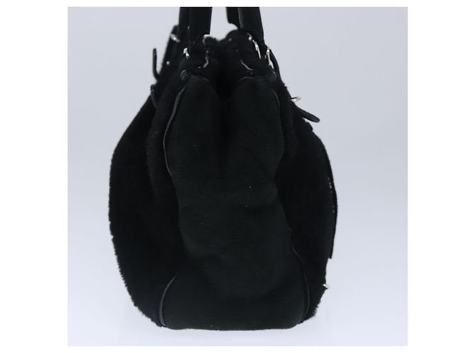 Borsa a Mano BALENCIAGA Camoscio 2 vie Nero Argento 305572 Auth ki5224V - vista 3