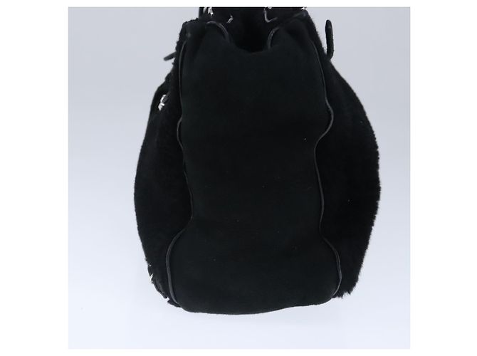 Borsa a Mano BALENCIAGA Camoscio 2 vie Nero Argento 305572 Auth ki5224V - vista 4