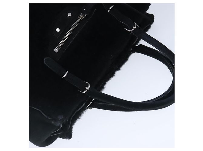 Borsa a Mano BALENCIAGA Camoscio 2 vie Nero Argento 305572 Auth ki5224V - vista 6