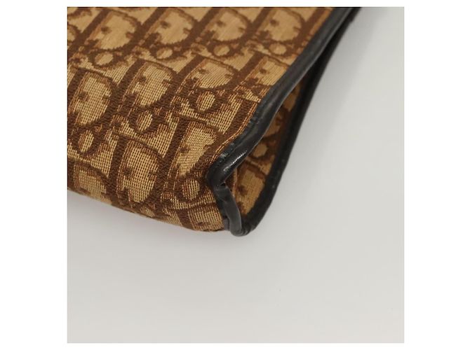 Borsa a Spalla in Tela Trotter Christian Dior Marrone Oro Auth ep9752 D'oro - vista 14