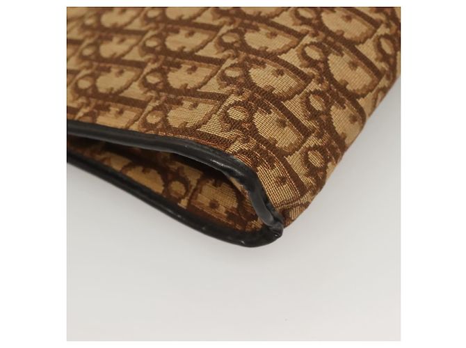 Borsa a Spalla in Tela Trotter Christian Dior Marrone Oro Auth ep9752 D'oro - vista 15