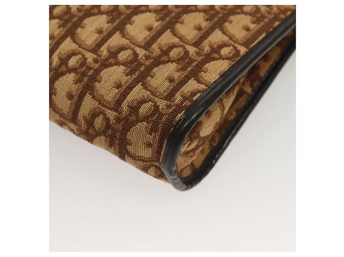 Borsa a Spalla in Tela Trotter Christian Dior Marrone Oro Auth ep9752 D'oro - vista 16