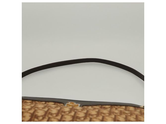 Borsa a Spalla in Tela Trotter Christian Dior Marrone Oro Auth ep9752 D'oro - vista 8