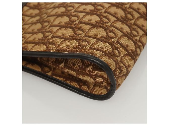 Borsa a Spalla in Tela Trotter Christian Dior Marrone Oro Auth ep9752 D'oro - vista 9