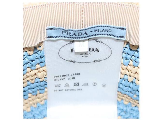 PRADA Bucket Hat Viskose Hellblau 1HC137 Auth 132994M - Ansicht 11