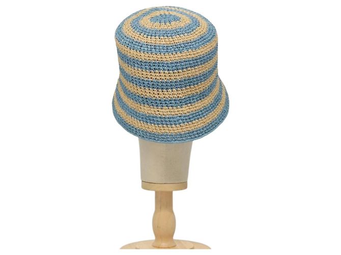 PRADA Bucket Hat Viskose Hellblau 1HC137 Auth 132994M - Ansicht 2