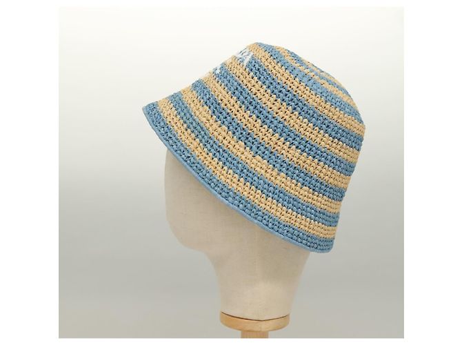 PRADA Bucket Hat Viskose Hellblau 1HC137 Auth 132994M - Ansicht 3