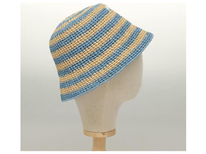 PRADA Bucket Hat Viskose Hellblau 1HC137 Auth 132994M - Ansicht 4