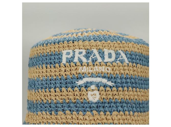 PRADA Bucket Hat Viskose Hellblau 1HC137 Auth 132994M - Ansicht 6
