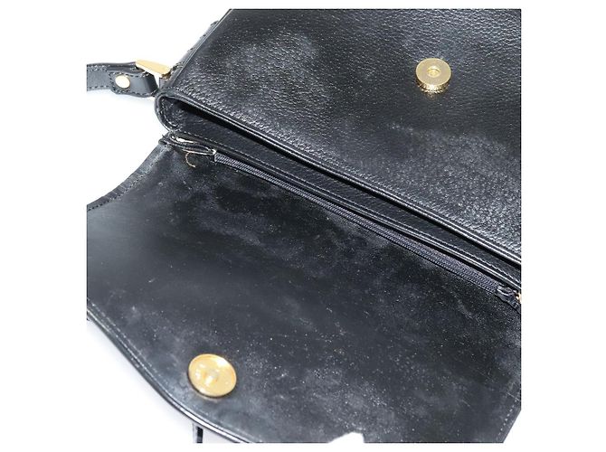 Autre Marque Borsa a Spalla Burberrys in Pelle Nera e Oro Auth ep9691 Nero D'oro - vista 10