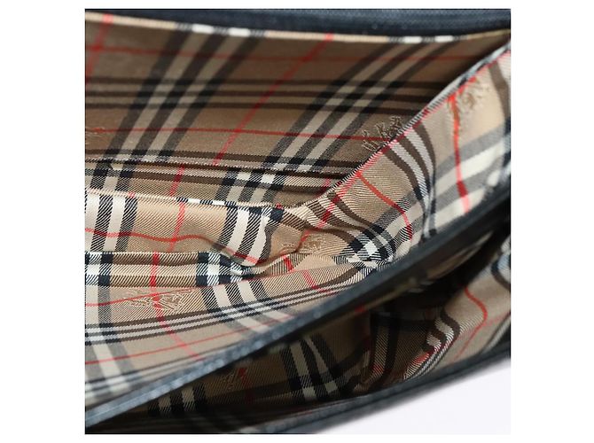 Autre Marque Borsa a Spalla Burberrys in Pelle Nera e Oro Auth ep9691 Nero D'oro - vista 18