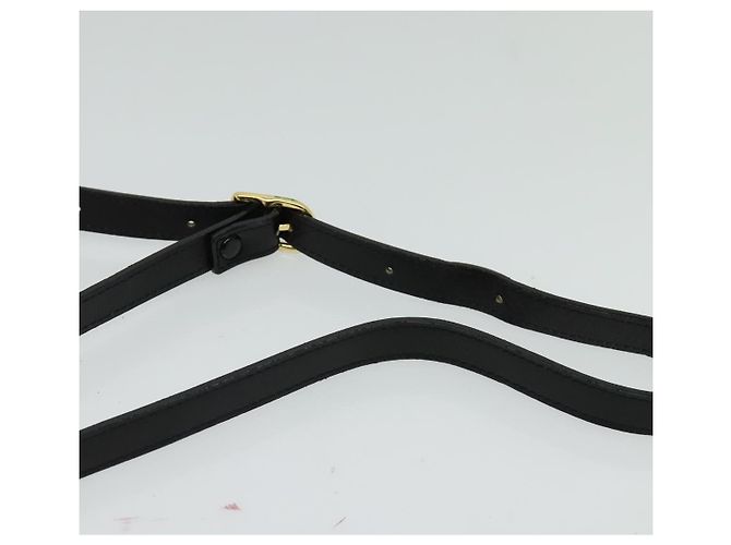 Autre Marque Borsa a Spalla Burberrys in Pelle Nera e Oro Auth ep9691 Nero D'oro - vista 8