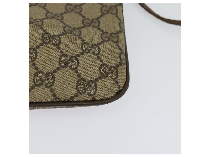 Borsa Sherry Line GG Supreme Web di GUCCI in PVC beige e oro 904 02 047 Auth ep9738 D'oro - vista 15