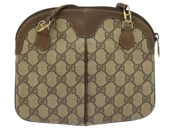 Borsa Sherry Line GG Supreme Web di GUCCI in PVC beige e oro 904 02 047 Auth ep9738 D'oro - vista 2