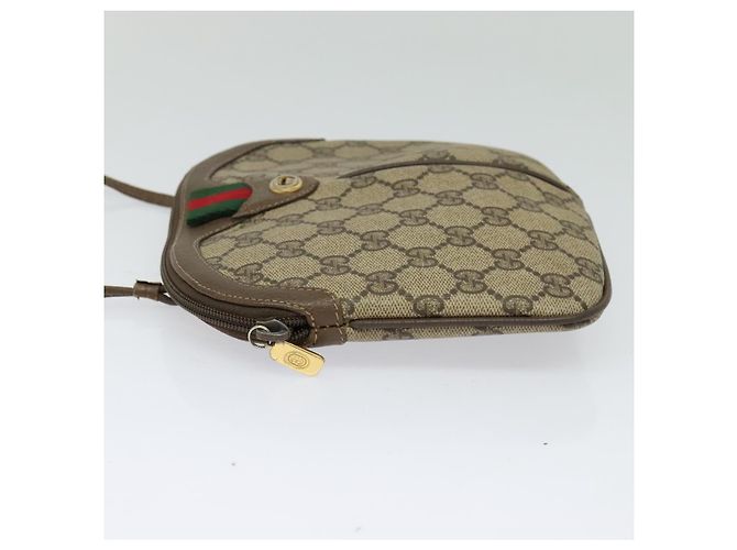 Borsa Sherry Line GG Supreme Web di GUCCI in PVC beige e oro 904 02 047 Auth ep9738 D'oro - vista 3
