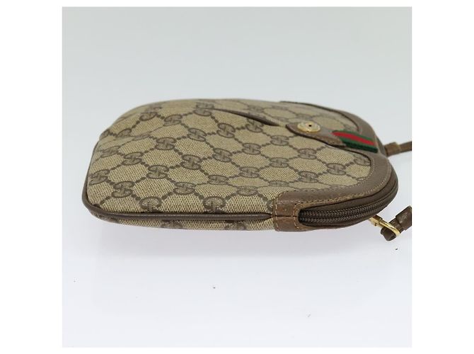 Borsa Sherry Line GG Supreme Web di GUCCI in PVC beige e oro 904 02 047 Auth ep9738 D'oro - vista 4