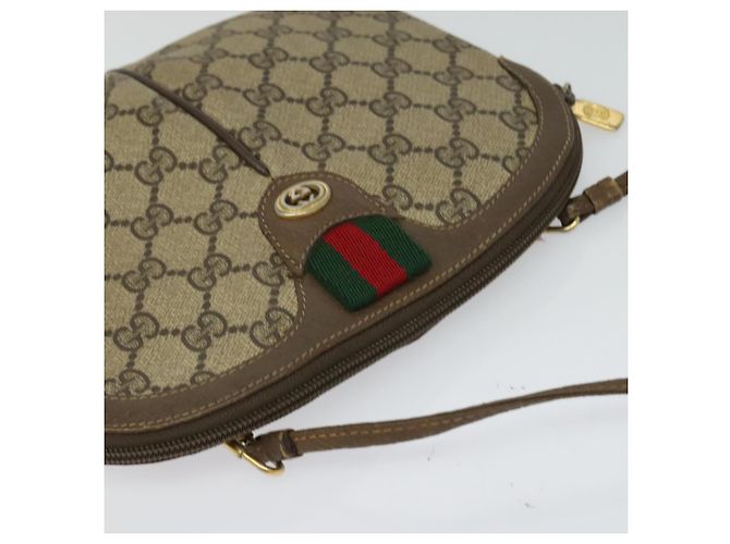 Borsa Sherry Line GG Supreme Web di GUCCI in PVC beige e oro 904 02 047 Auth ep9738 D'oro - vista 6