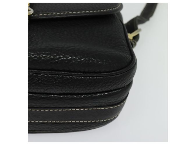 Céline Borsa a Spalla CELINE in Pelle Nera e Oro Auth bs26612 Nero D'oro - vista 11