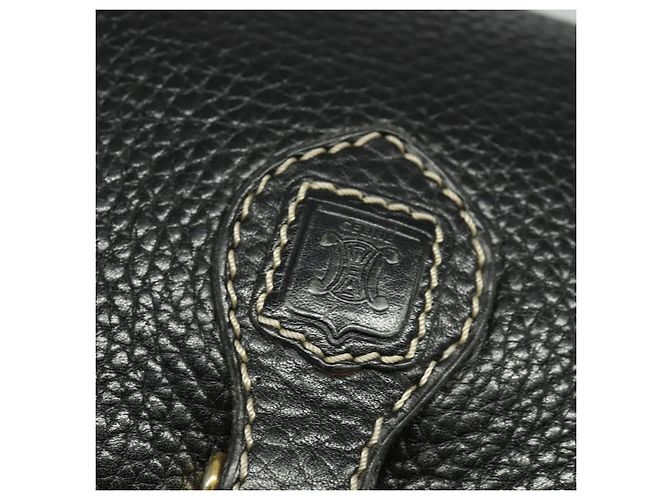 Céline Borsa a Spalla CELINE in Pelle Nera e Oro Auth bs26612 Nero D'oro - vista 14