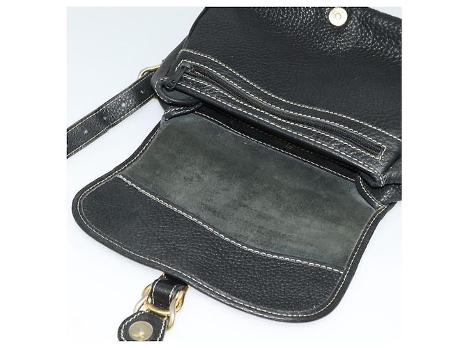 Céline Borsa a Spalla CELINE in Pelle Nera e Oro Auth bs26612 Nero D'oro - vista 15