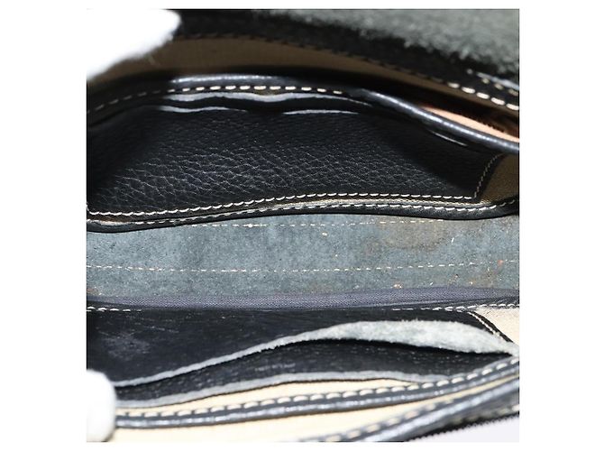 Céline Borsa a Spalla CELINE in Pelle Nera e Oro Auth bs26612 Nero D'oro - vista 17
