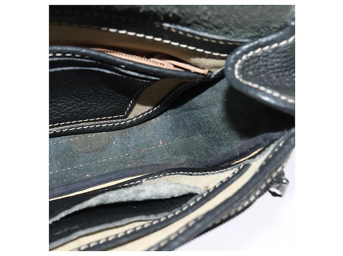 Céline Borsa a Spalla CELINE in Pelle Nera e Oro Auth bs26612 Nero D'oro - vista 18