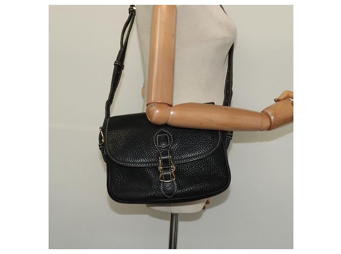 Céline Borsa a Spalla CELINE in Pelle Nera e Oro Auth bs26612 Nero D'oro - vista 23