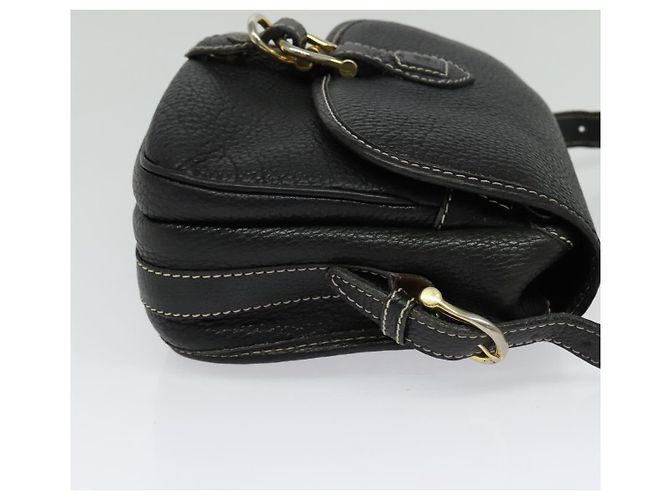 Céline Borsa a Spalla CELINE in Pelle Nera e Oro Auth bs26612 Nero D'oro - vista 5