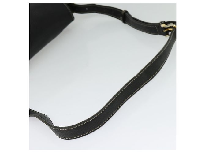 Céline Borsa a Spalla CELINE in Pelle Nera e Oro Auth bs26612 Nero D'oro - vista 7