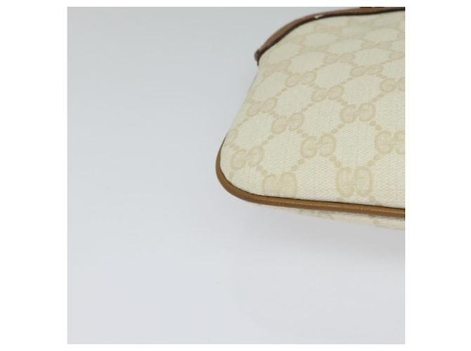 Gucci Borsa a Spalla GG Supreme PVC Bianco Oro 904 02 047 Auth BA3348 D'oro - vista 10