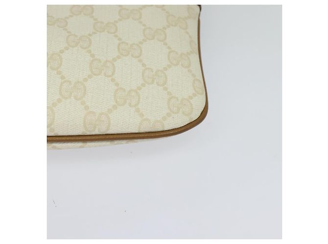 Gucci Borsa a Spalla GG Supreme PVC Bianco Oro 904 02 047 Auth BA3348 D'oro - vista 11